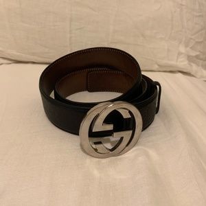 Gucci Signature Leather Belt (size 90cm, 36inch) for men with 31-36 inch waist
